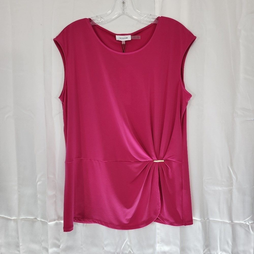 Calvin Klein Size Large Pink Sleeveless Top